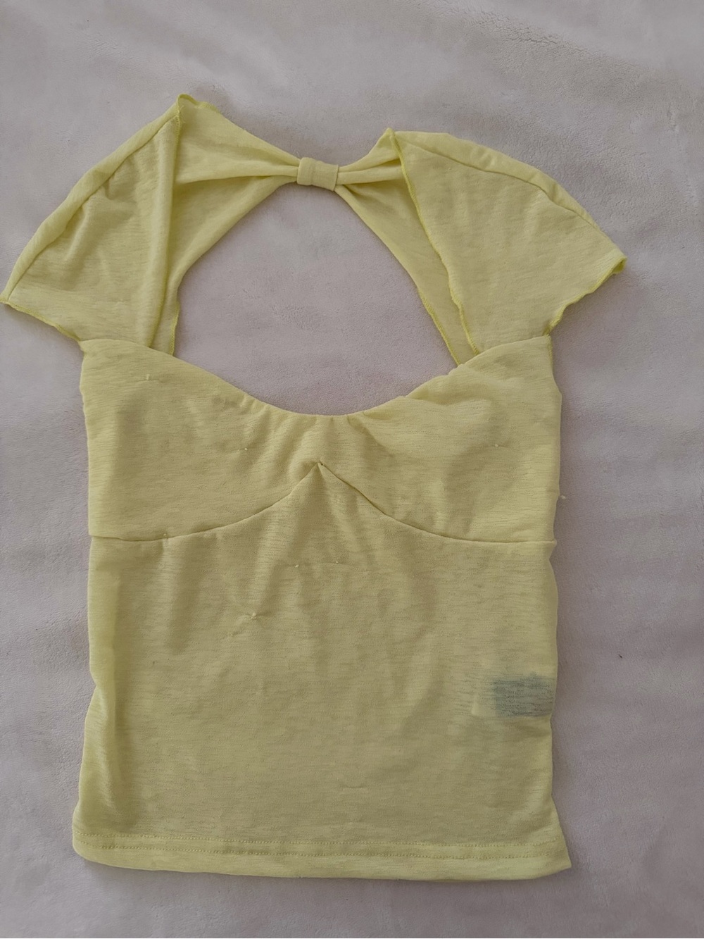 Teeen Yellow Twist-Back Tank Top